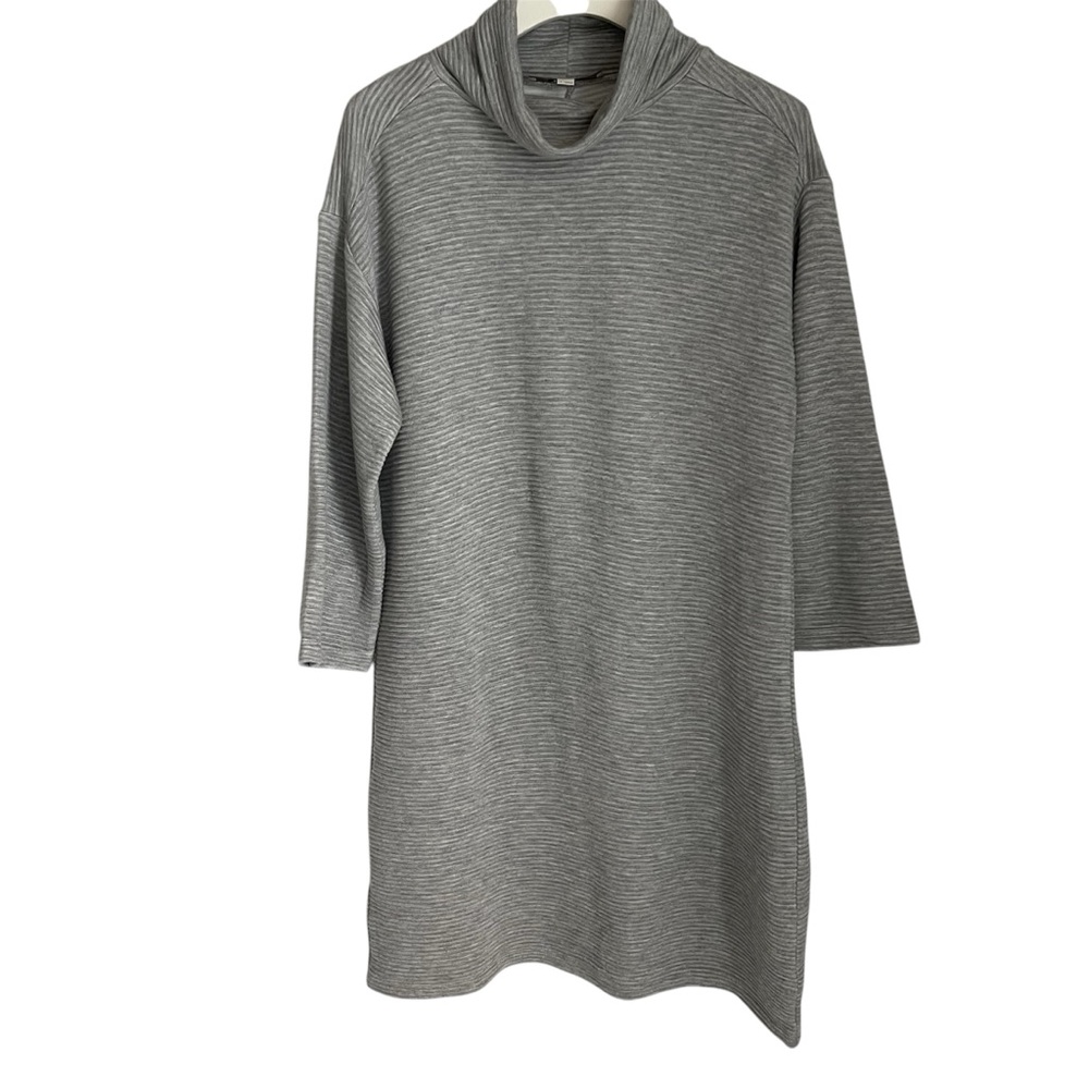 NWT Loft Gray Turtleneck 3/4 Sleeve Sweater Dress - Size Small